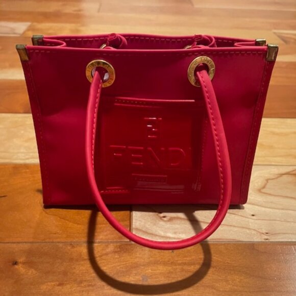 Fendi Red Plastic Micro / Mini Top Handle Bag - Picture 3 of 8